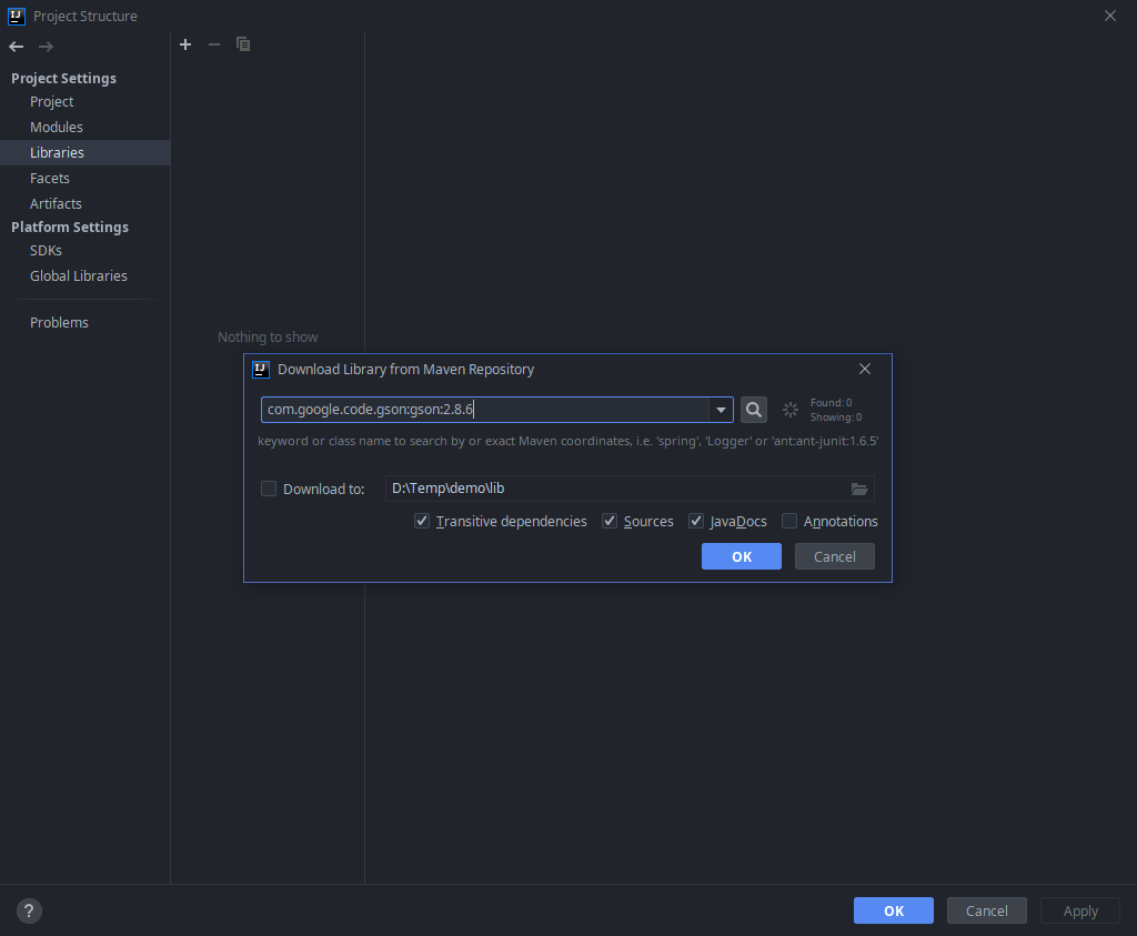 使用 Maven 安装 Gson 库